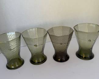 4 unusual green glasses