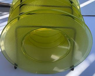 Set of vintage vaseline plates