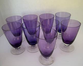 11 Amethyst glasses
