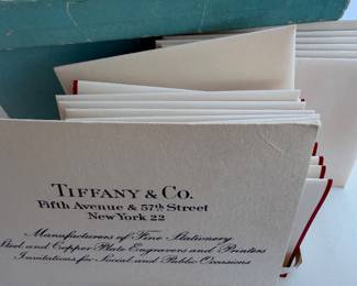Vintage Tiffany & Co Christmas note cards