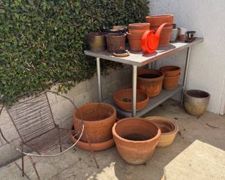 Many terracotta pots