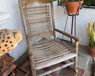 Old wood rocker