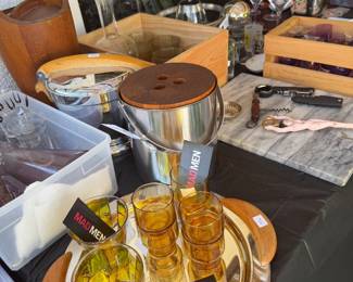 Bar accessories from the set of Mad Men