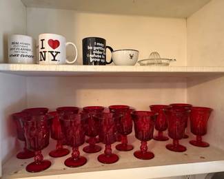 Fostoria Jamestown Ruby Red Goblets