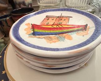 Vietri Campagna Boat Salad Plates