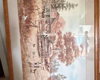 Coca-Cola Advertising Print - Country Store Scene