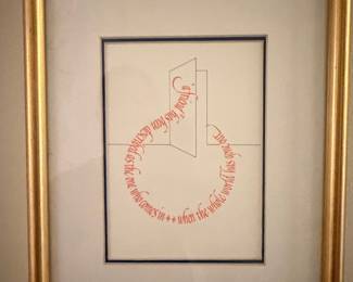 Michael Podesta Calligraphic Quote Framed Art Print