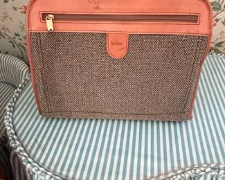 Hartmann Tweed & Tan Leather Carry On Weekender Bag