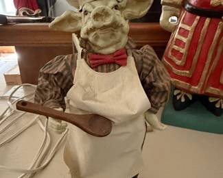 Vintage "Londonshire" Chef Pig Figurine