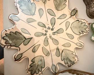 Blue Sky Ceramics Heather Goldminc Christmas Collection Platter