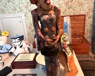 Mixed Media Folk Art Doll with Tiara