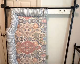 Upholstered Twin Headboard with Metal Bed Frame