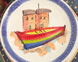 Vietri Campagna Boat Salad Plates