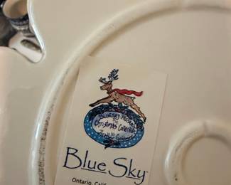 Blue Sky Ceramics Heather Goldminc Christmas Collection Platter