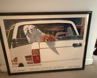 Steven Jordan Gallery 'Bulldog and Spaniel in Truck' Print