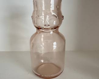 Vintage Pink Brookfield Baby Top Milk Bottle