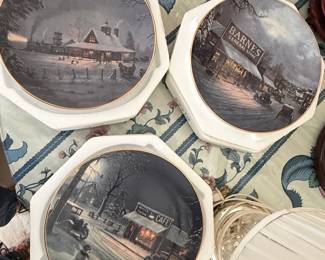 James Hautman 'Small Town Christmas' Collector Plates - Set of 3