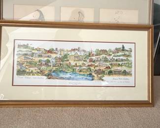 Marion Clark Weatherly Raleigh, North Carolina City of Oaks Print