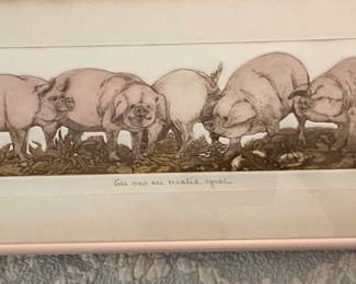 Laney Lemeé Limited Edition Etching, 'All Men Are Created Equal'