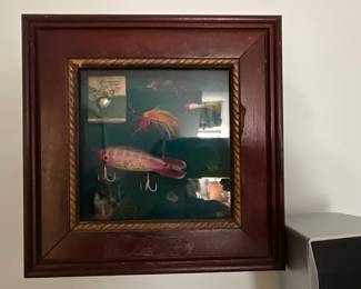 Vintage Fishing Lure Display Shadowbox
