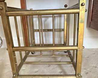 Vintage Brass Canterbury Magazine Rack