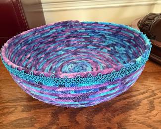 Handmade Fabric Rope Coil Basket