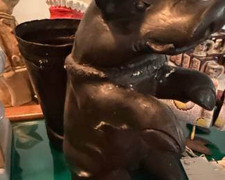 Vintage Cast Iron Piggy Bank Doorstop