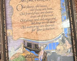 Vintage P.F. Volland Co. Inspirational Verse Prints by Maurine Hathaway
