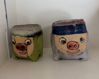 Nuzzi Studio Pottery Piglet Vessels