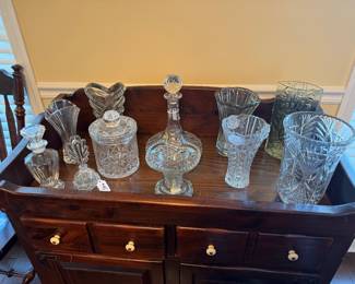 Ethan Allen Dining Room Set and Crystal