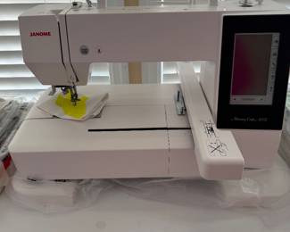 Janome Embroidery Machine and supplies