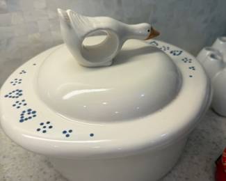 Covered Casserole Dish with Duck