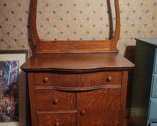 Victorian Oak Washstand