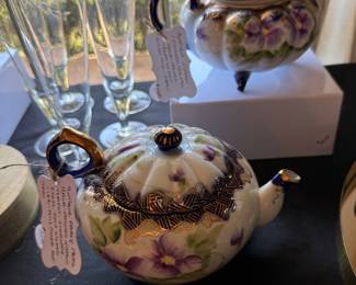 Beautiful antique teapots
