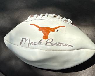 Mack Brown signed football