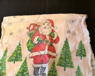 Vintage Santa/Christmas kitchen towel.