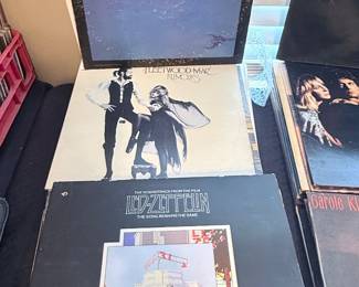 Vinyl records. Fleetwood Mac, Led Zeppelin, and The Grateful Dead