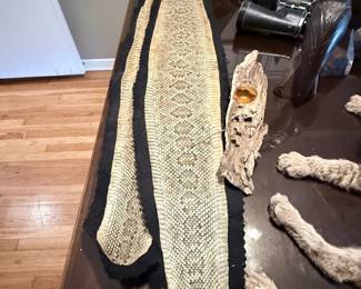 Impressive pair of genuine rattlesnake skins with beautifully preserved natural markings a unique find for collectors and rustic décor enthusiasts! 🐍