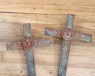 Rustic wall hanging crosses