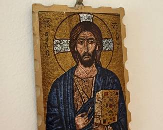 Byzantine Christ Pantocrator mosaic icon