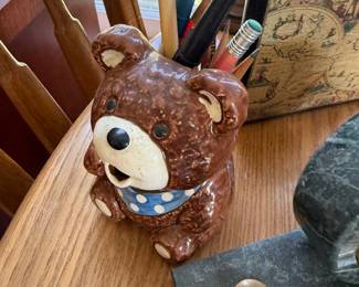 Ceramic bear pencil holder