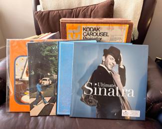 Ultimate Sinatra vinyl records and Kodak Carousel projector