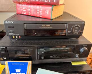 Sony VHS VCR and stereo receiver