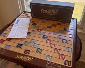 Vintage Scrabble deluxe turntable edition game