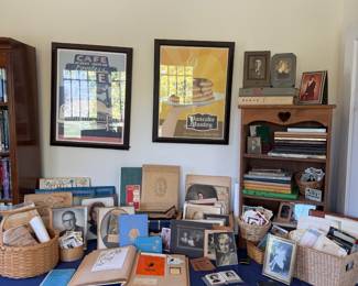 Vintage photographs, ephemera and framed art
