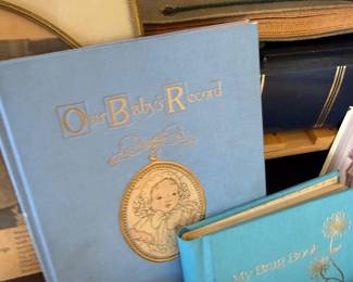 Antique Our Baby's Record keepsake books