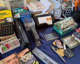 Office supplies, CDs and desk accessories