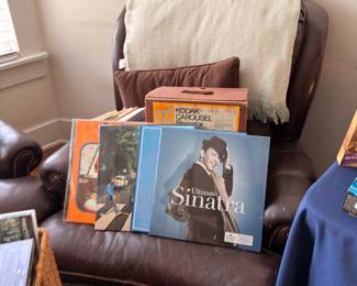 Vinyl LP records and Kodak Carousel projector