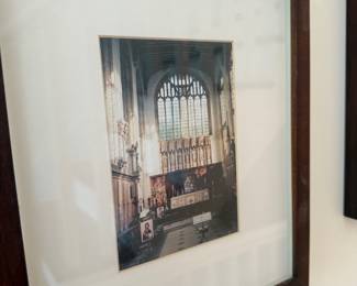 Framed photograph of cathedral interior