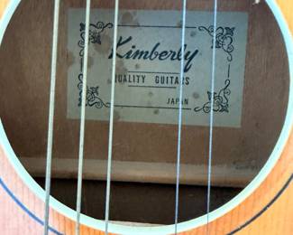 Kimberly Quality Guitars label, made in Japan